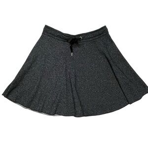 Sinsay Jersey A-Line Drawstring Dark Grey With Sparkles Skirt Size M
